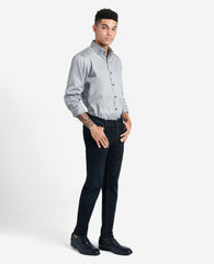 Regular-Fit Button-Down Stretch Dress Shirt with TEK FIT Flint