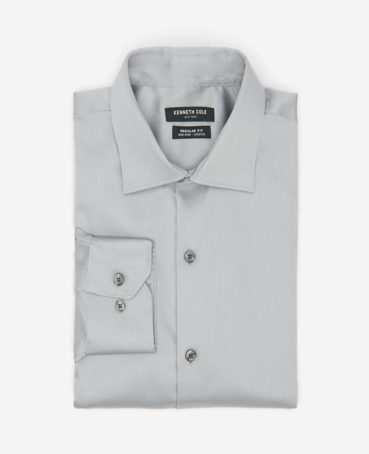 Regular-Fit Button-Down Stretch Dress Shirt with TEK FIT Flint