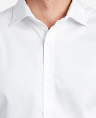 Regular-Fit Button-Down Stretch Dress Shirt with TEK FIT White