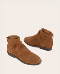 GENTLE SOULS - Emma Suede Zip Bootie Luggage