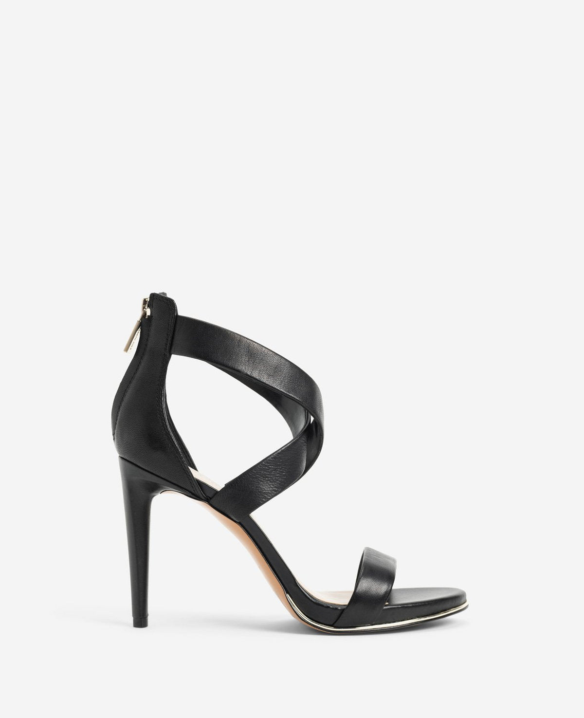 Brooke Cross Strap Heeled Sandal Black