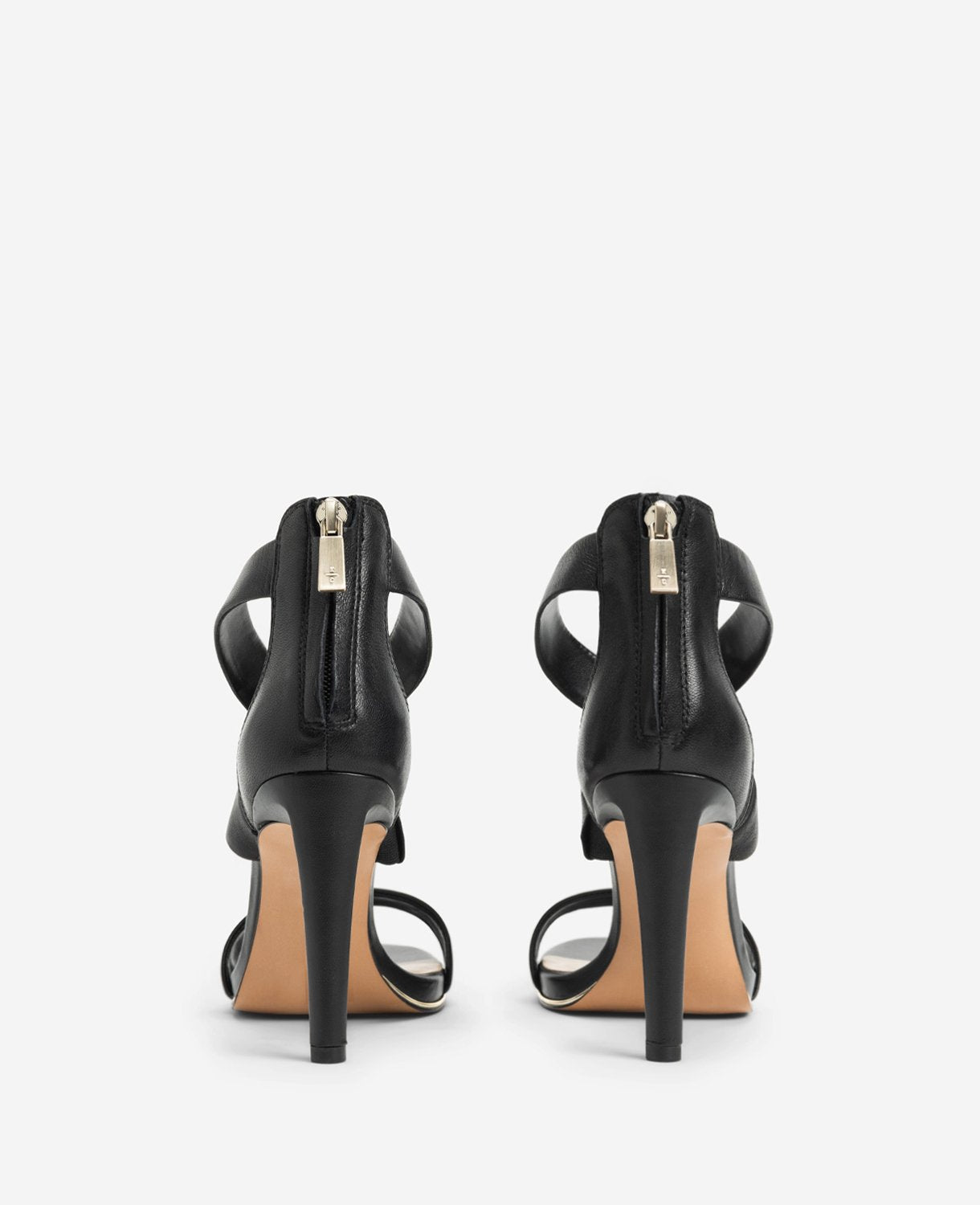 Brooke Cross Strap Heeled Sandal Black