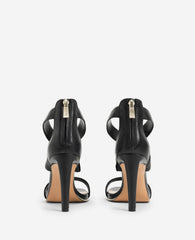 Brooke Cross Strap Heeled Sandal Black