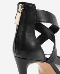 Brooke Cross Strap Heeled Sandal Black