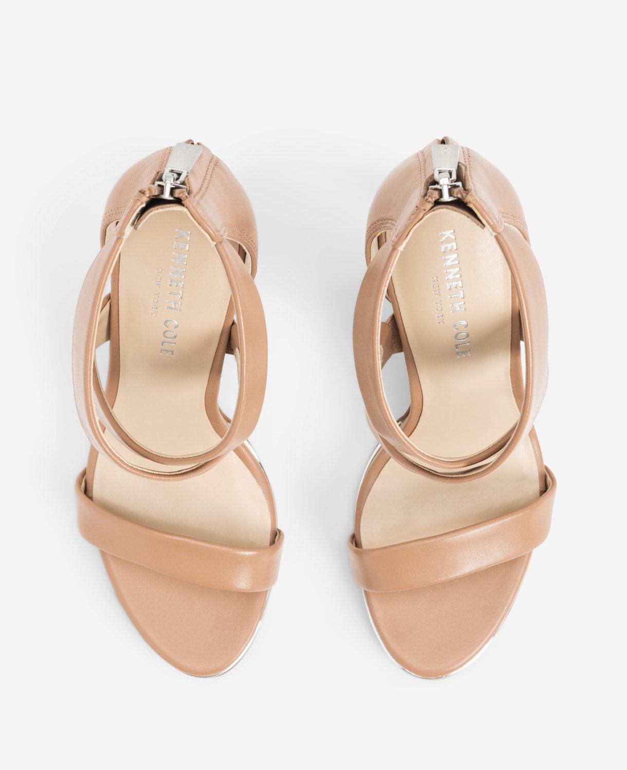 Brooke Cross Strap Heeled Sandal Latte