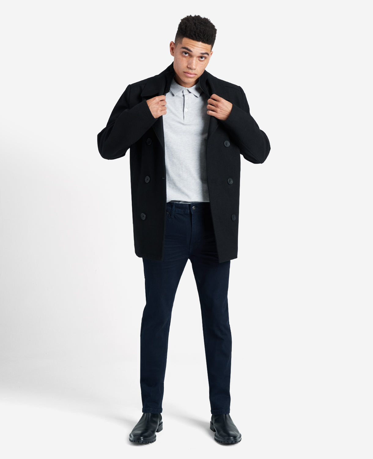 Slim-Fit Recycled Stretch Denim Jeans Downing - Dark Blue