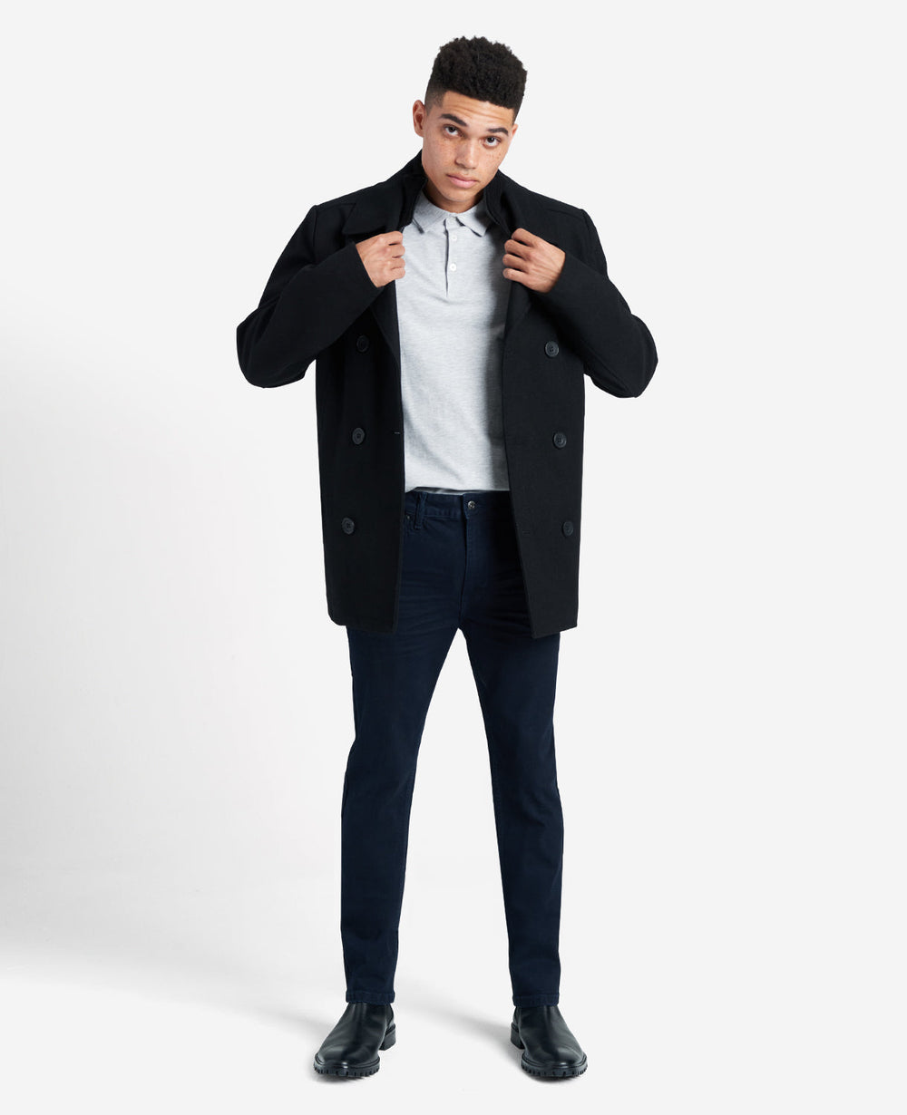 Slim-Fit Recycled Stretch Denim Jeans Downing - Dark Blue