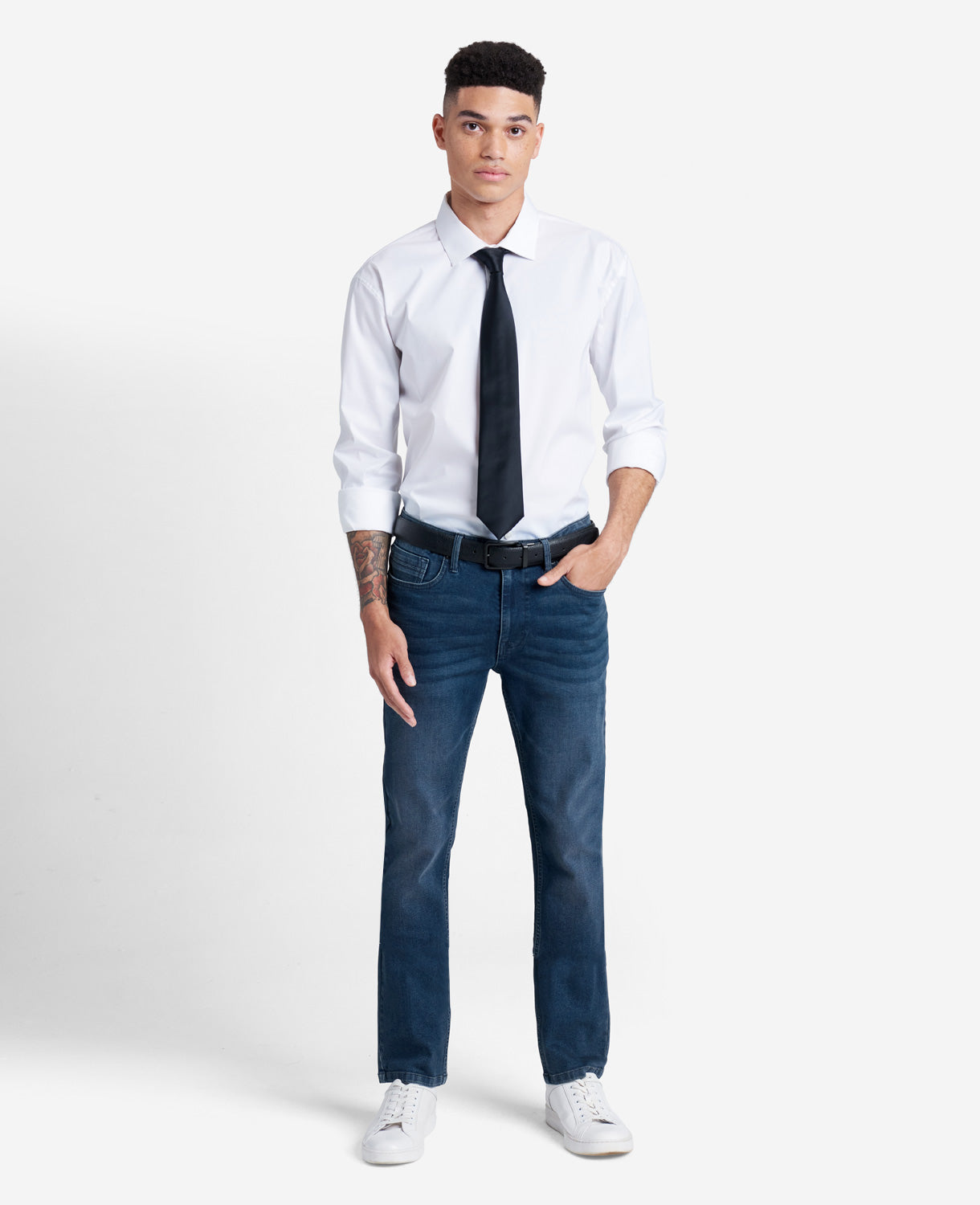 Slim-Fit Recycled Stretch Denim Jean Leroy - Medium Blue