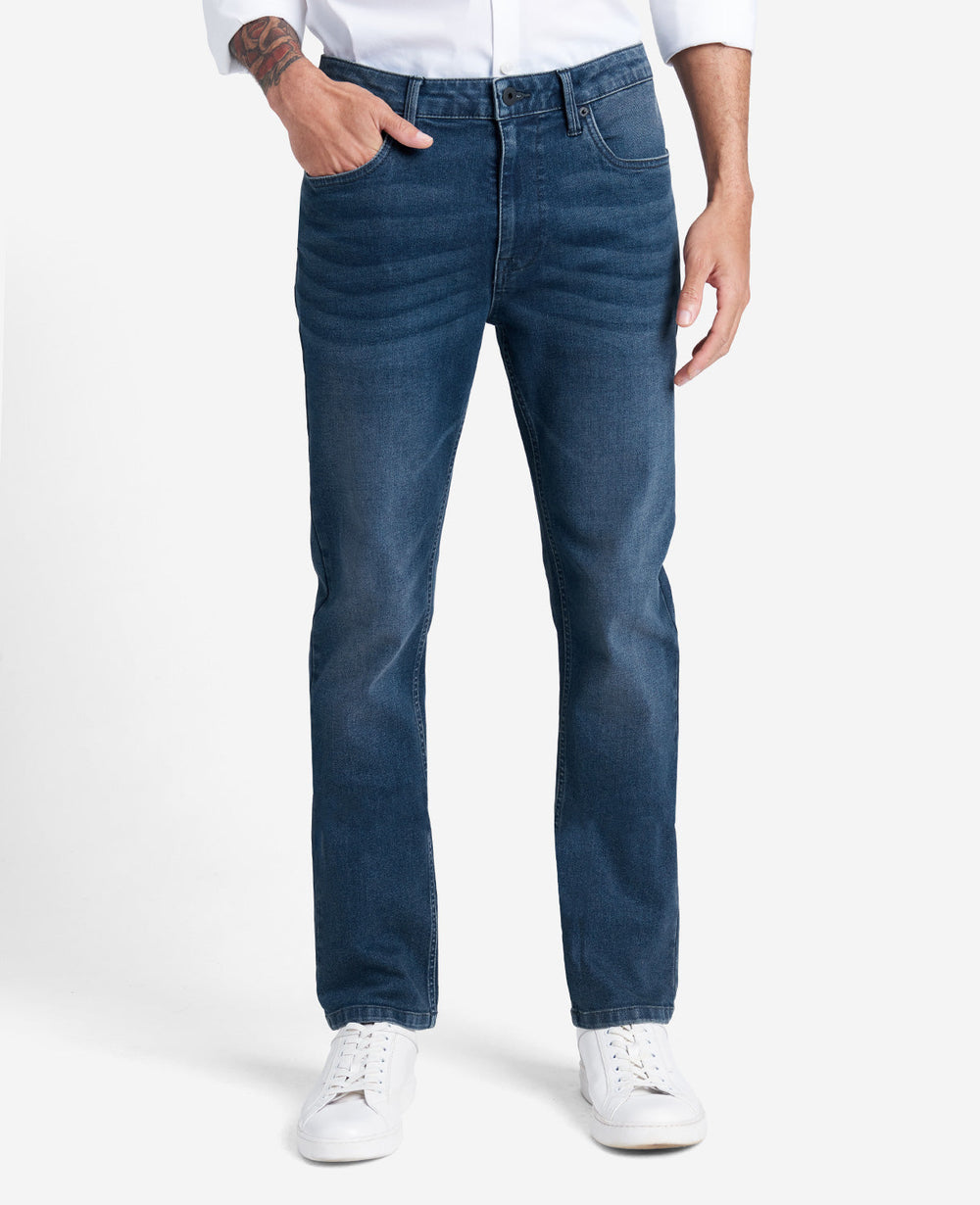 Slim-Fit Recycled Stretch Denim Jean Leroy - Medium Blue