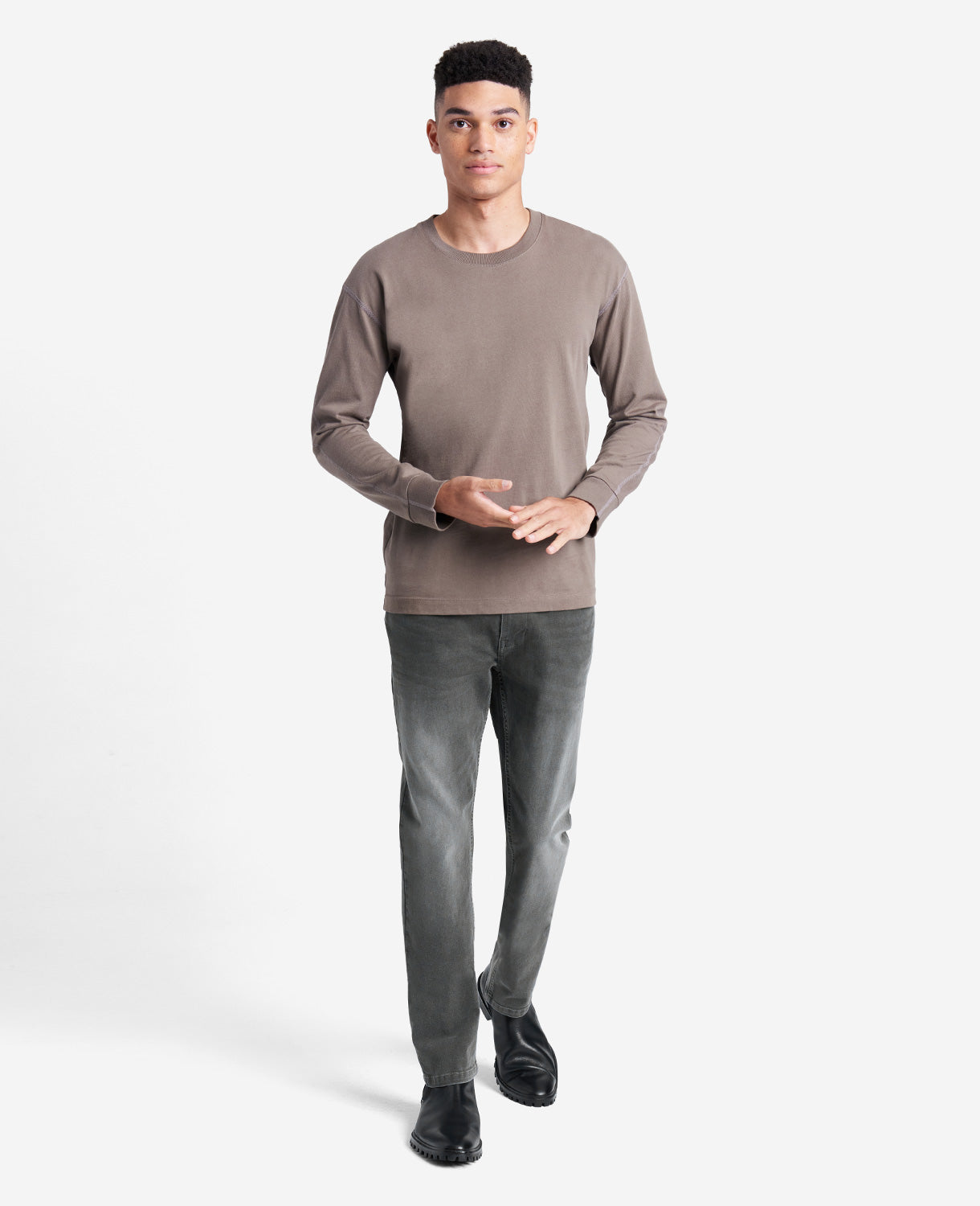 Slim-Fit Recycled Stretch Denim Jean Laight - Medium Grey