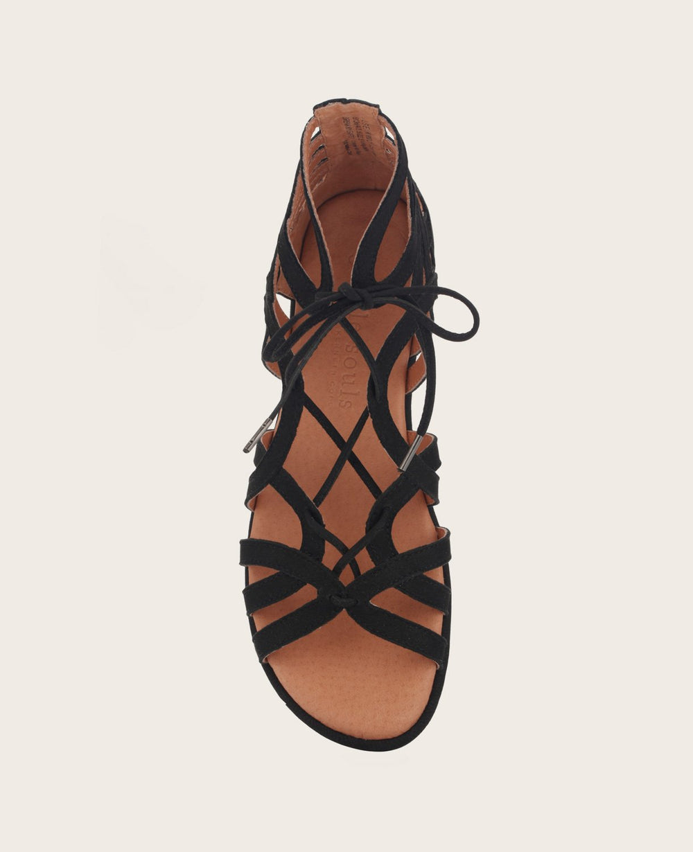 GENTLE SOULS - Break My Heart Gladiator Sandal Black