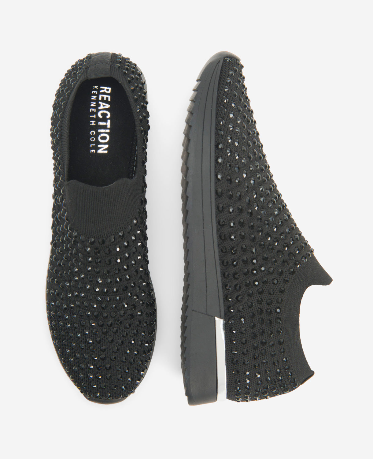 REACTION- The Cameron Jewel Jogger Slip-On Sneaker Black