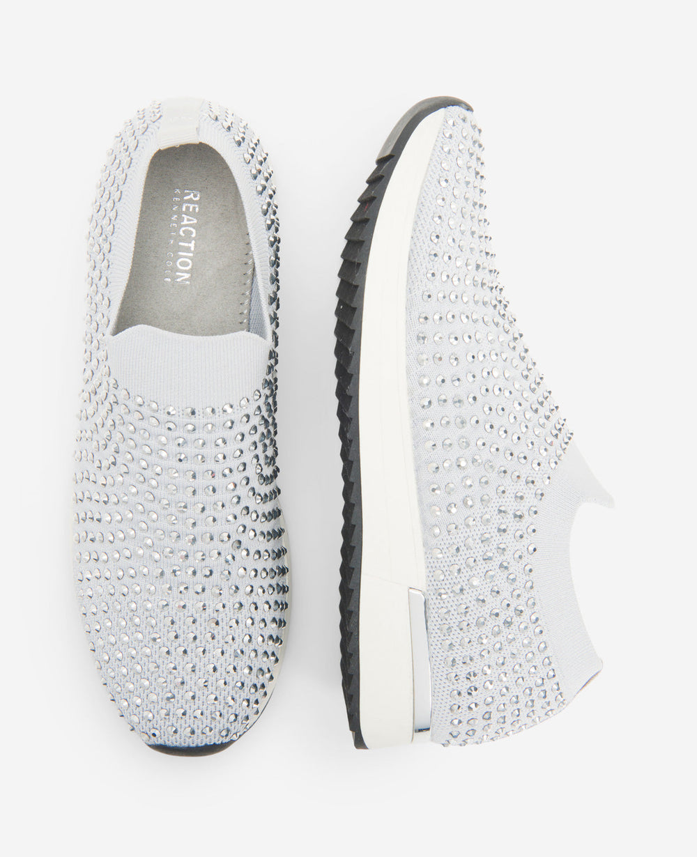 REACTION- The Cameron Jewel Jogger Slip-On Sneaker Grey