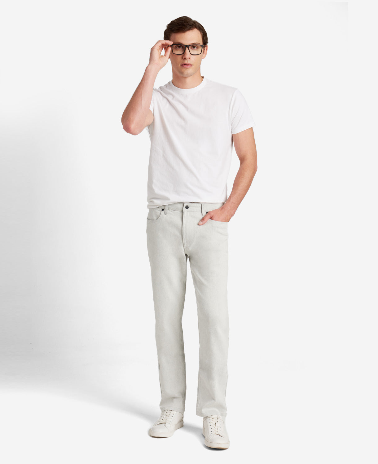Slim-Fit Stretch Denim Jean Moore - Cream