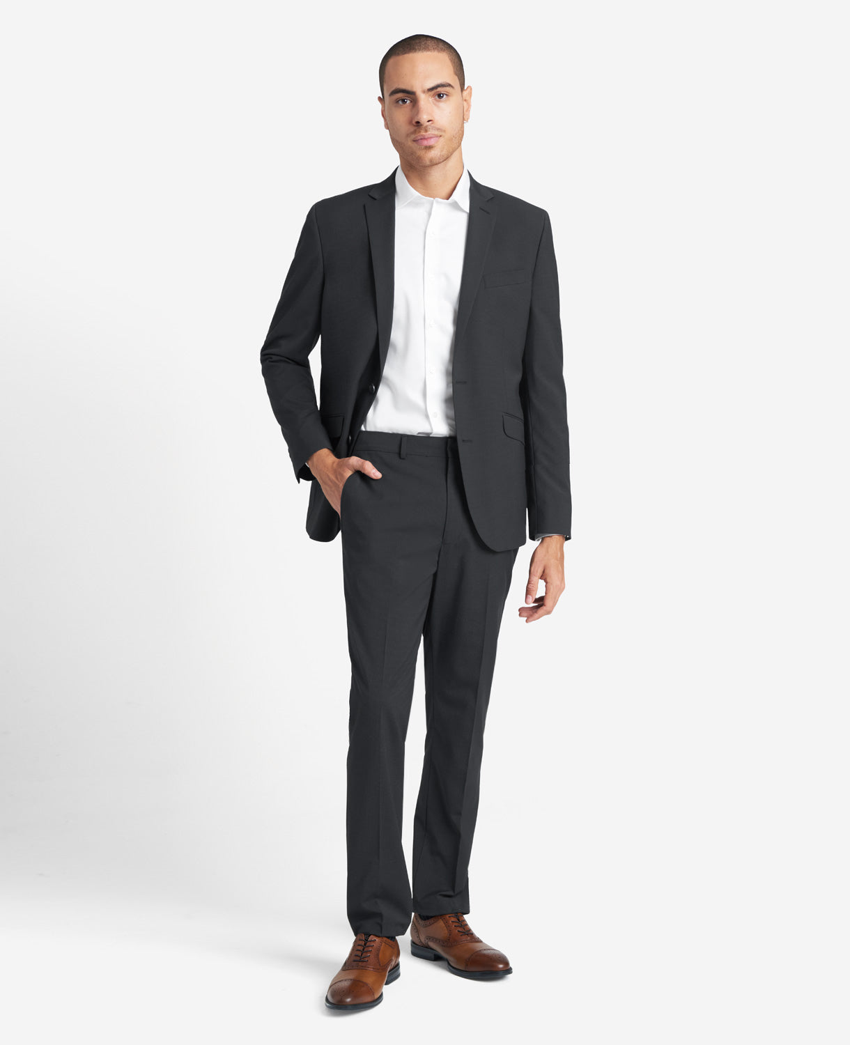 Kenneth Cole Reaction Ready Flex Suit Separate Jacket Gunmetal