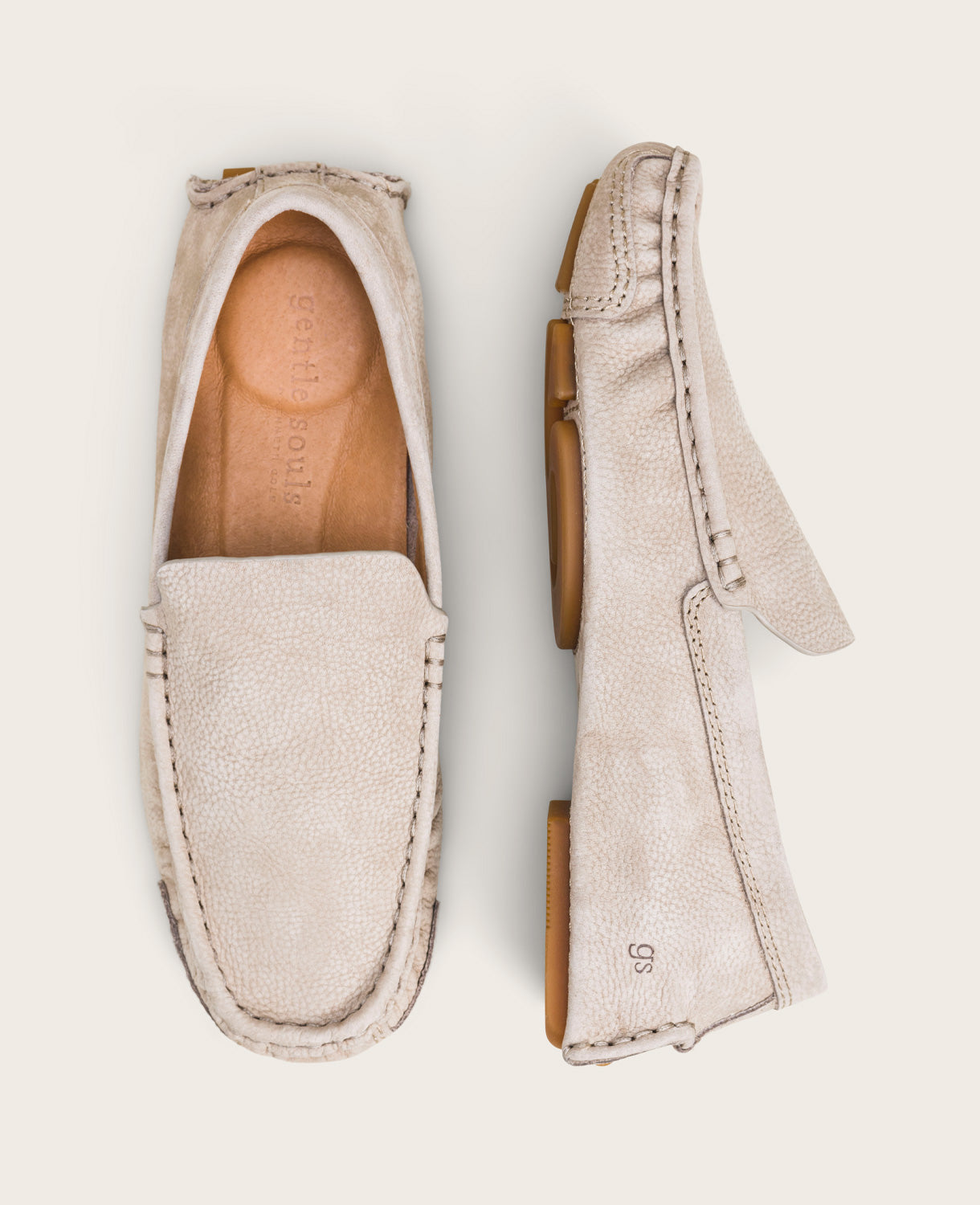 GENTLE SOULS - Mateo Driver Loafer Mushroom