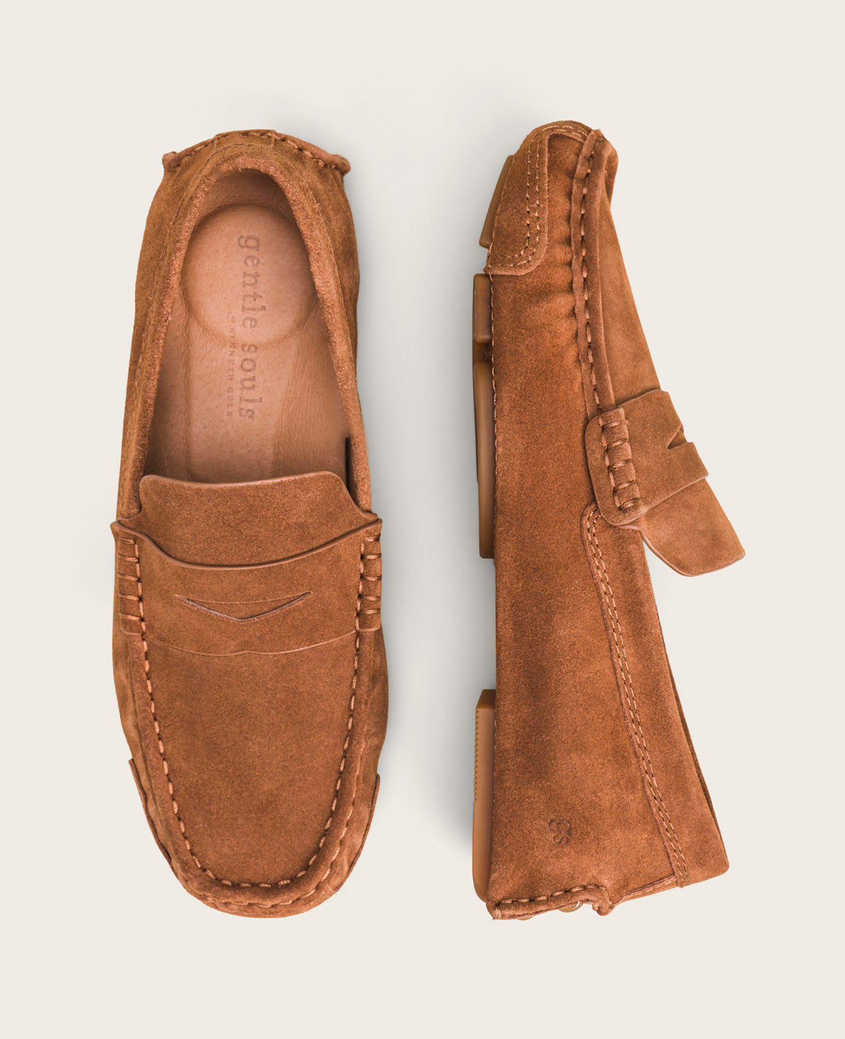 GENTLE SOULS - Mateo Driver Penny Loafer Luggage