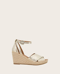 GENTLE SOULS - Charli Suede X-Band Espadrille Wedge Sandal Ice
