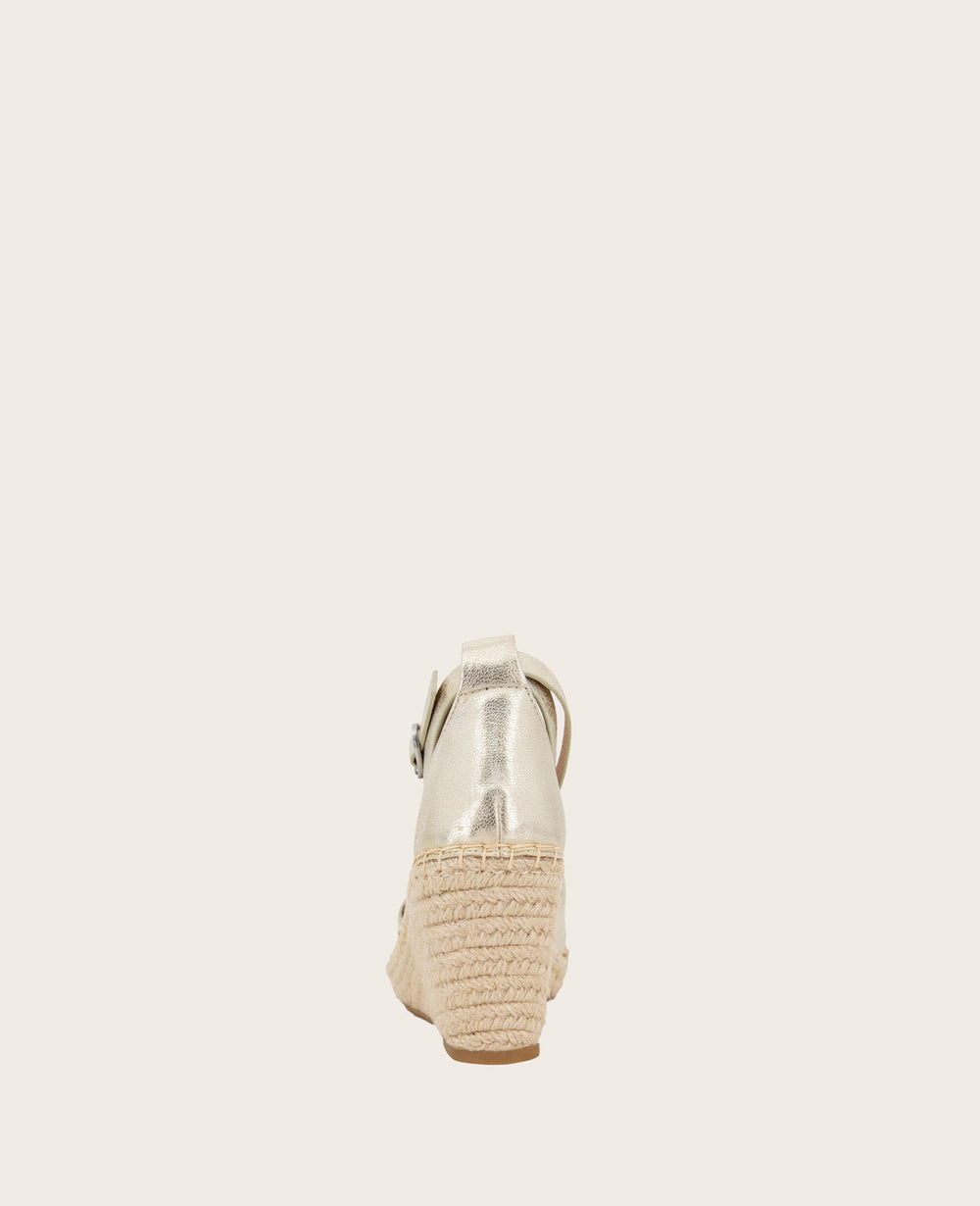 GENTLE SOULS - Charli Suede X-Band Espadrille Wedge Sandal Ice
