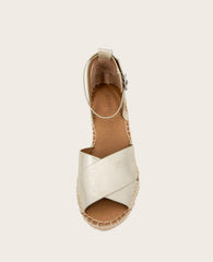 GENTLE SOULS - Charli Suede X-Band Espadrille Wedge Sandal Ice