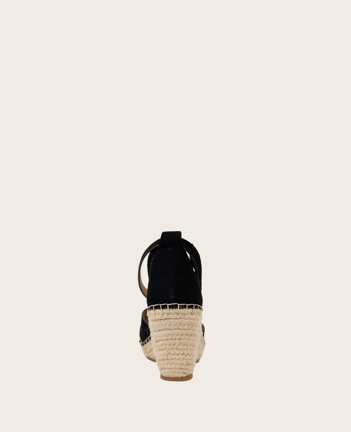 GENTLE SOULS - Charli Suede X-Band Espadrille Wedge Sandal Black