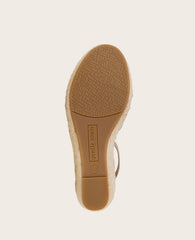 GENTLE SOULS - Charli Suede X-Band Espadrille Wedge Sandal Mushroom