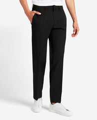 Modern-Fit Micro Check Stretch Trouser Black