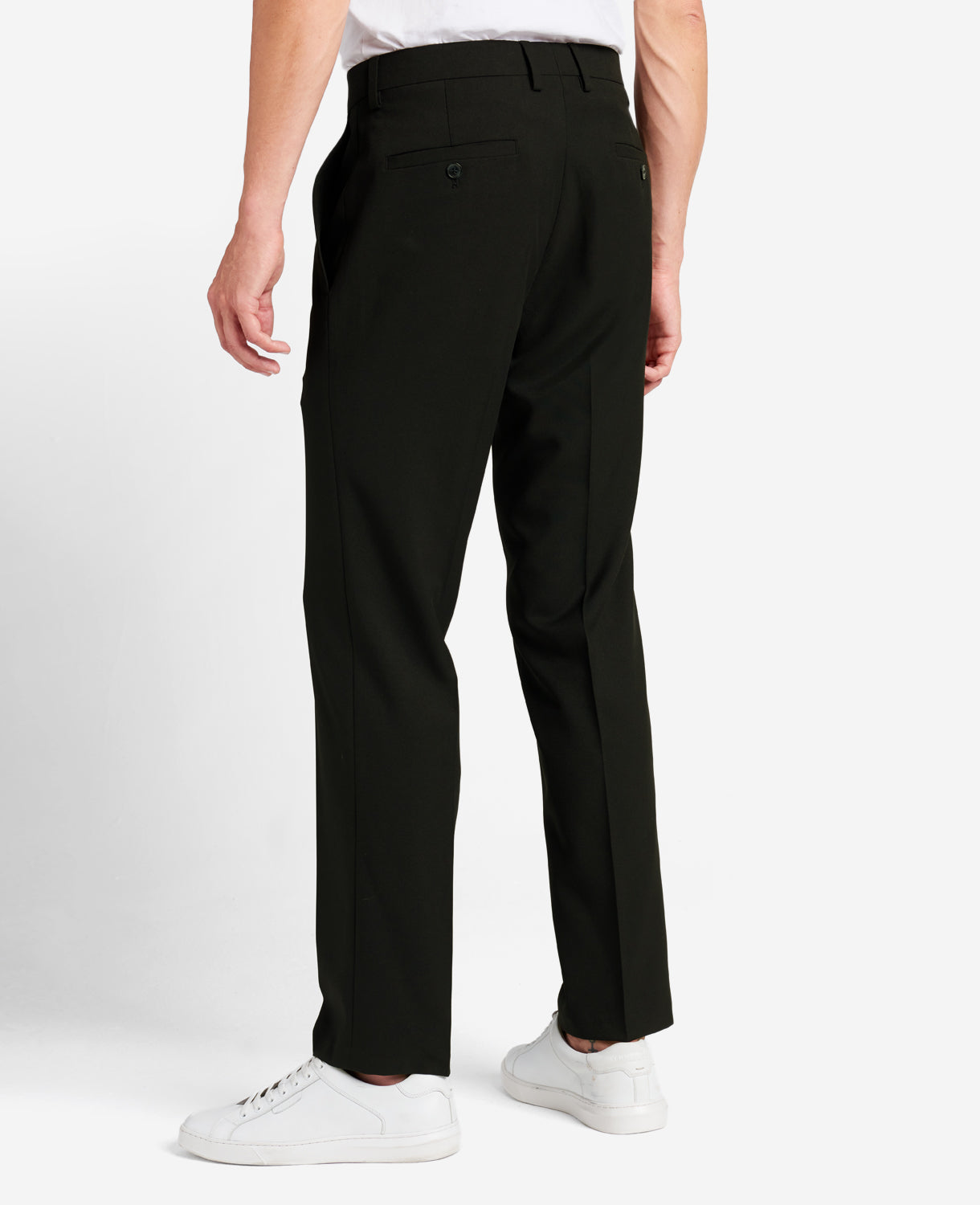 Modern-Fit Micro Check Stretch Trouser Black