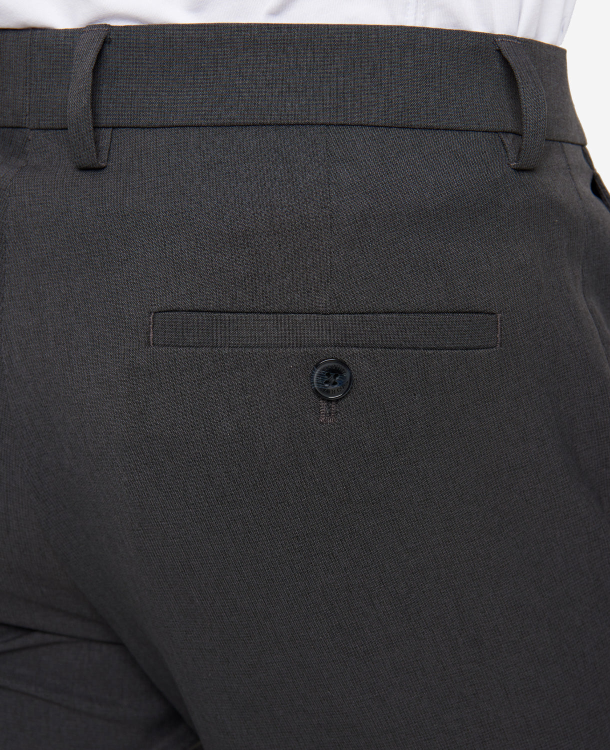 Modern-Fit Micro Check Stretch Trouser Charcoal