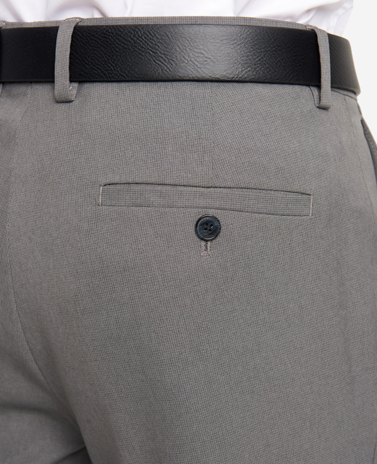 Modern-Fit Micro Check Stretch Trouser Medium Grey