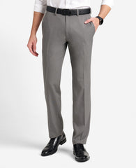 Modern-Fit Micro Check Stretch Trouser Medium Grey
