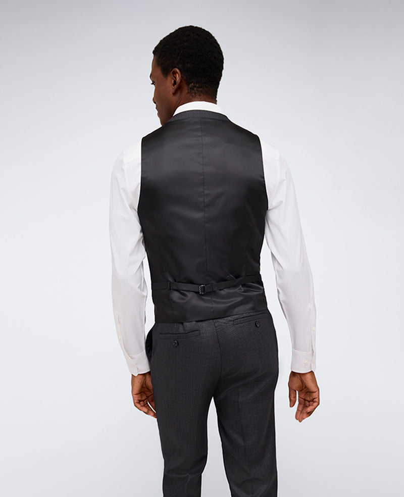 Kenneth Cole Reaction Ready Flex Slim-Fit Suit Separate Vest Gunmetal