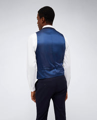 Kenneth Cole Reaction Ready Flex Slim-Fit Suit Separate Vest Navy