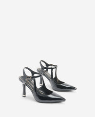 Romi Patent Slingback Heel Black