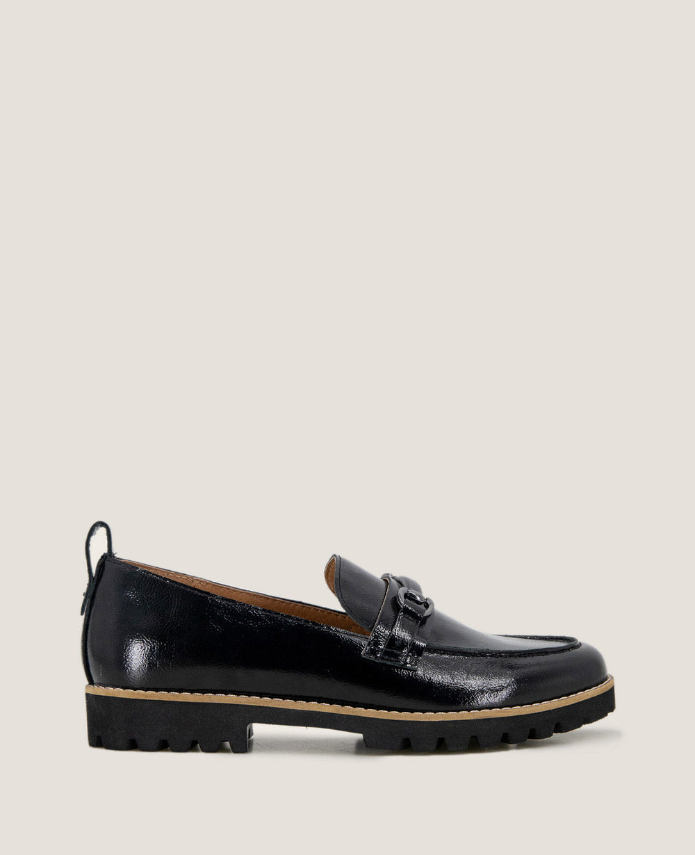 GENTLE SOULS - Eugene Leather Lug Bit Loafer Black