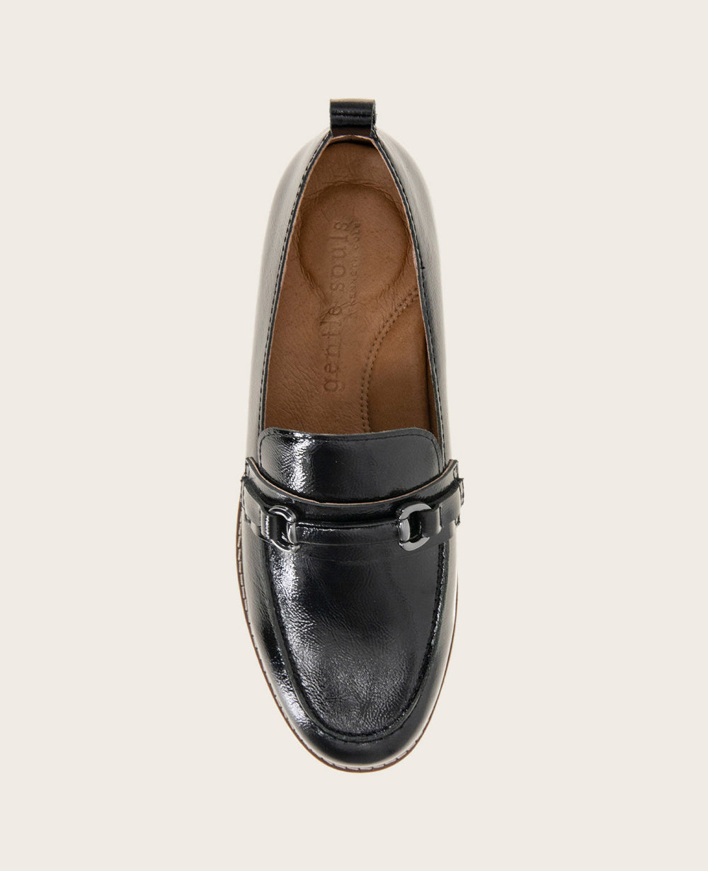 GENTLE SOULS - Eugene Leather Lug Bit Loafer Black