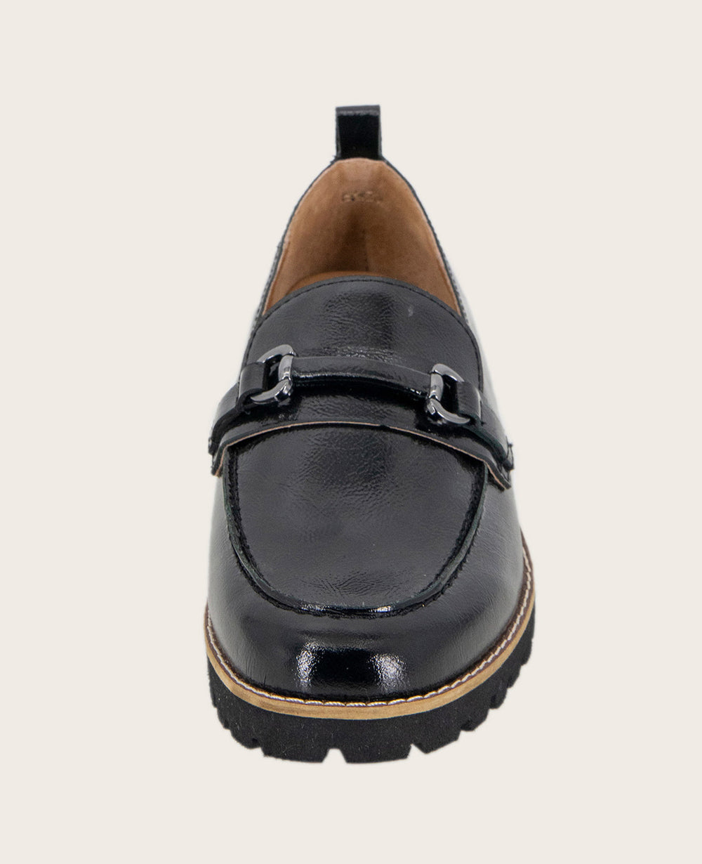 GENTLE SOULS - Eugene Leather Lug Bit Loafer Black