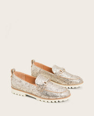 GENTLE SOULS - Eugene Leather Lug Bit Loafer Snake