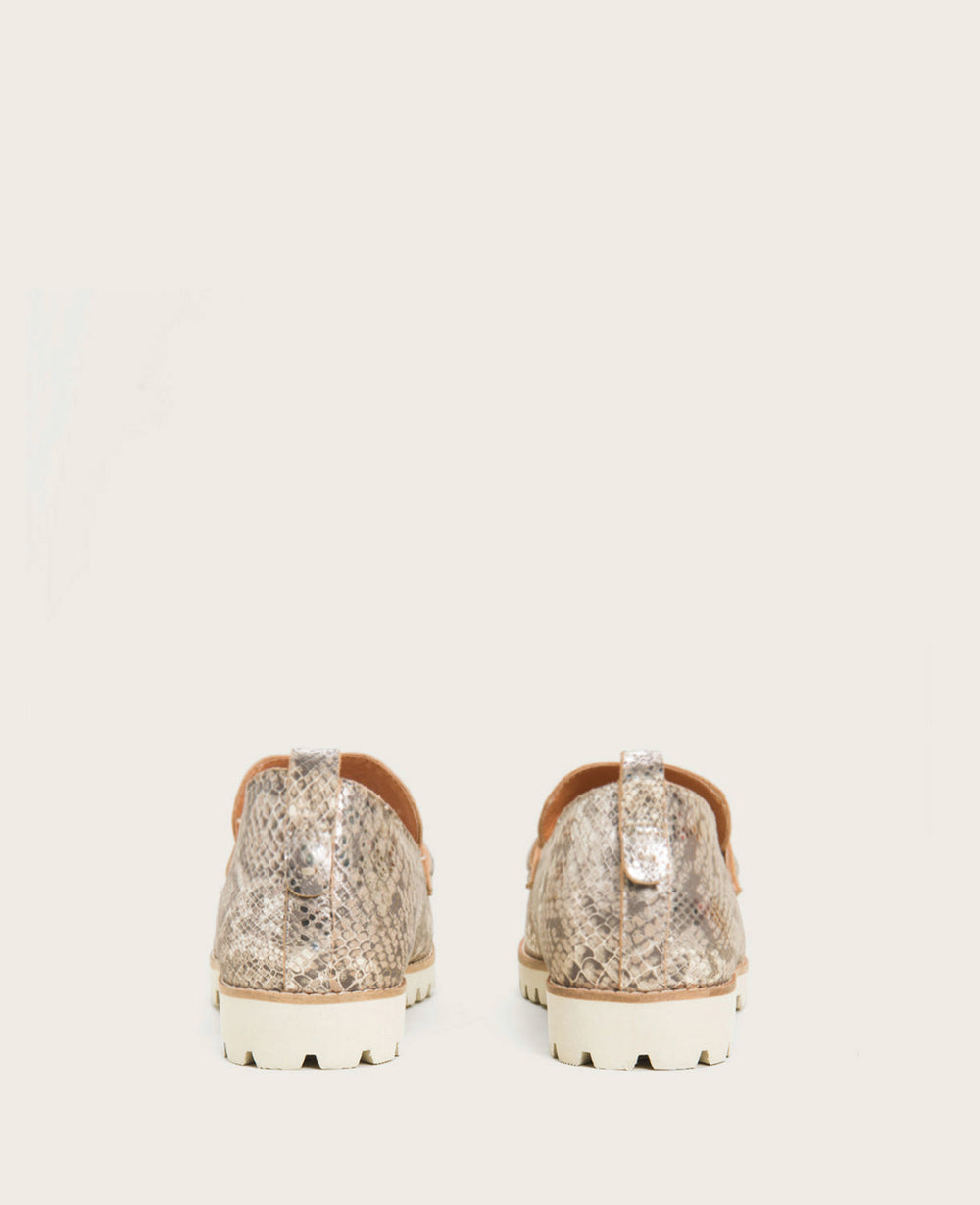 GENTLE SOULS - Eugene Leather Lug Bit Loafer Snake