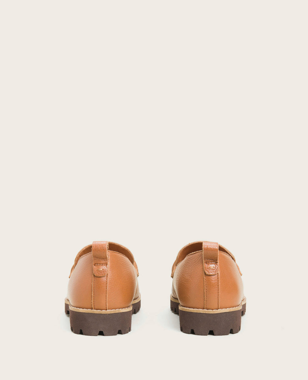 GENTLE SOULS - Eugene Leather Lug Bit Loafer Cognac
