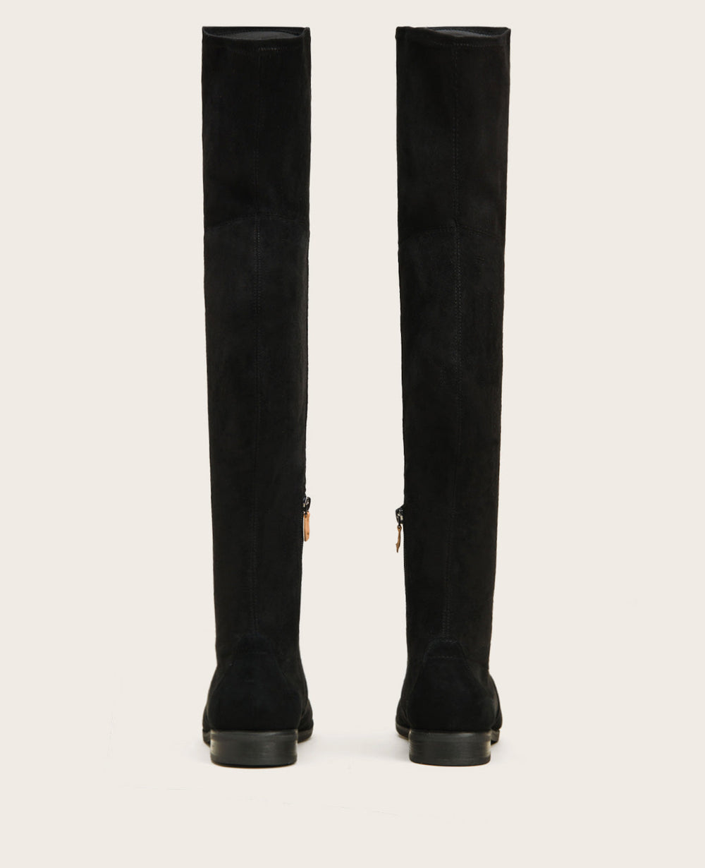 GENTLE SOULS - Emma Over-The-Knee Suede Boot Black