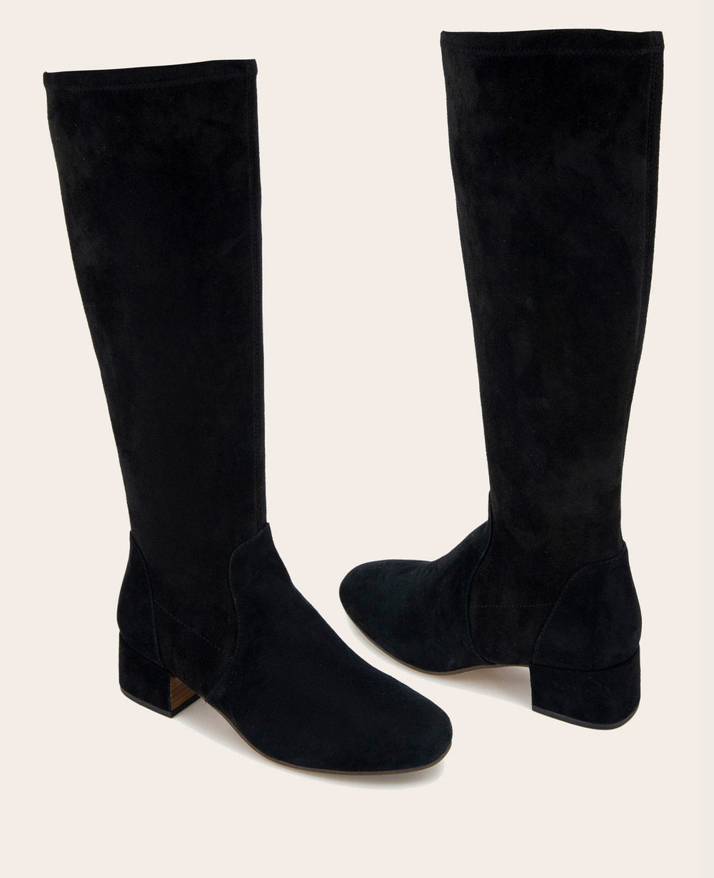 GENTLE SOULS - Ella Stretch Boot Black Suede