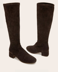 GENTLE SOULS - Ella Stretch Boot Chocolate Suede