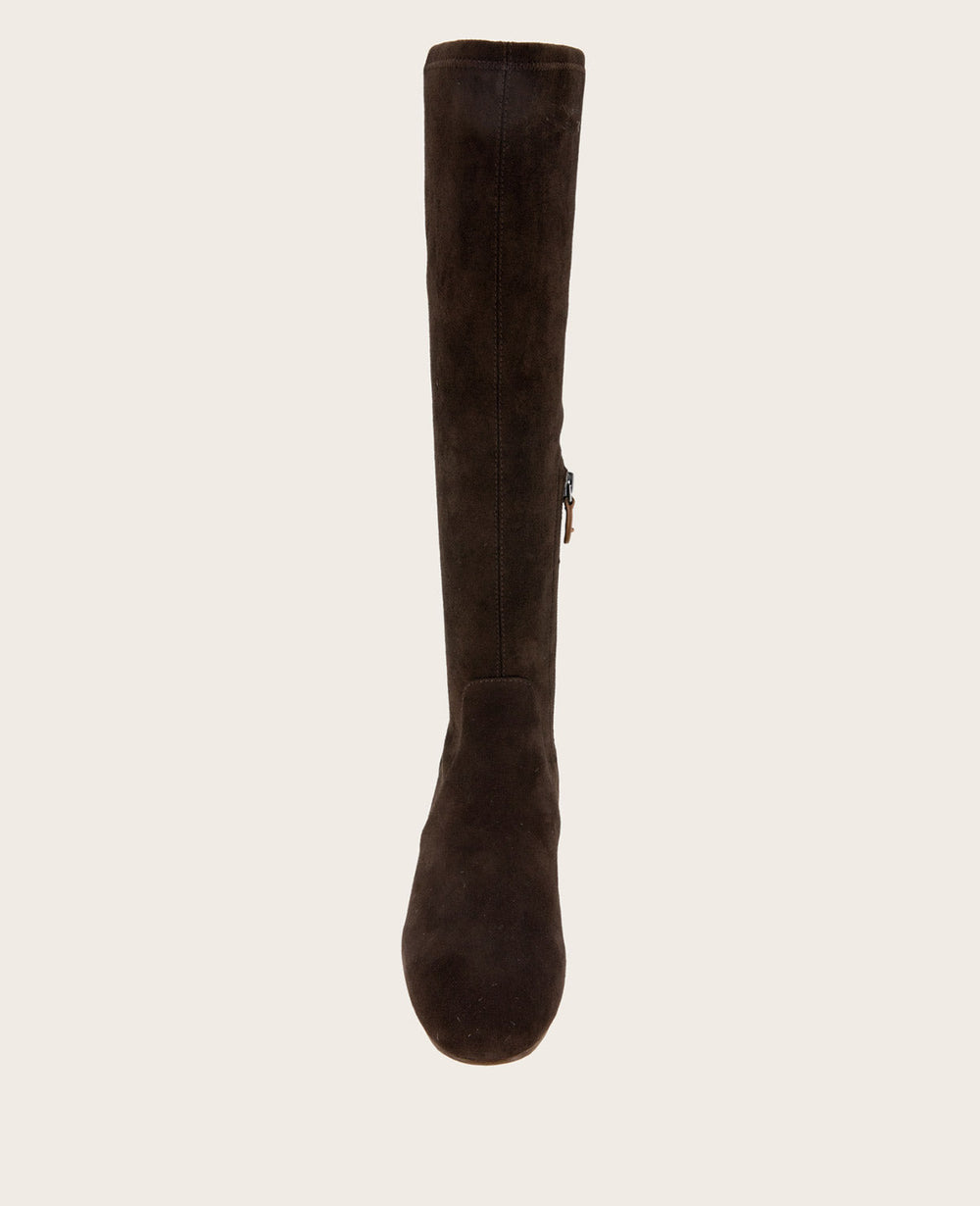 GENTLE SOULS - Ella Stretch Boot Chocolate Suede