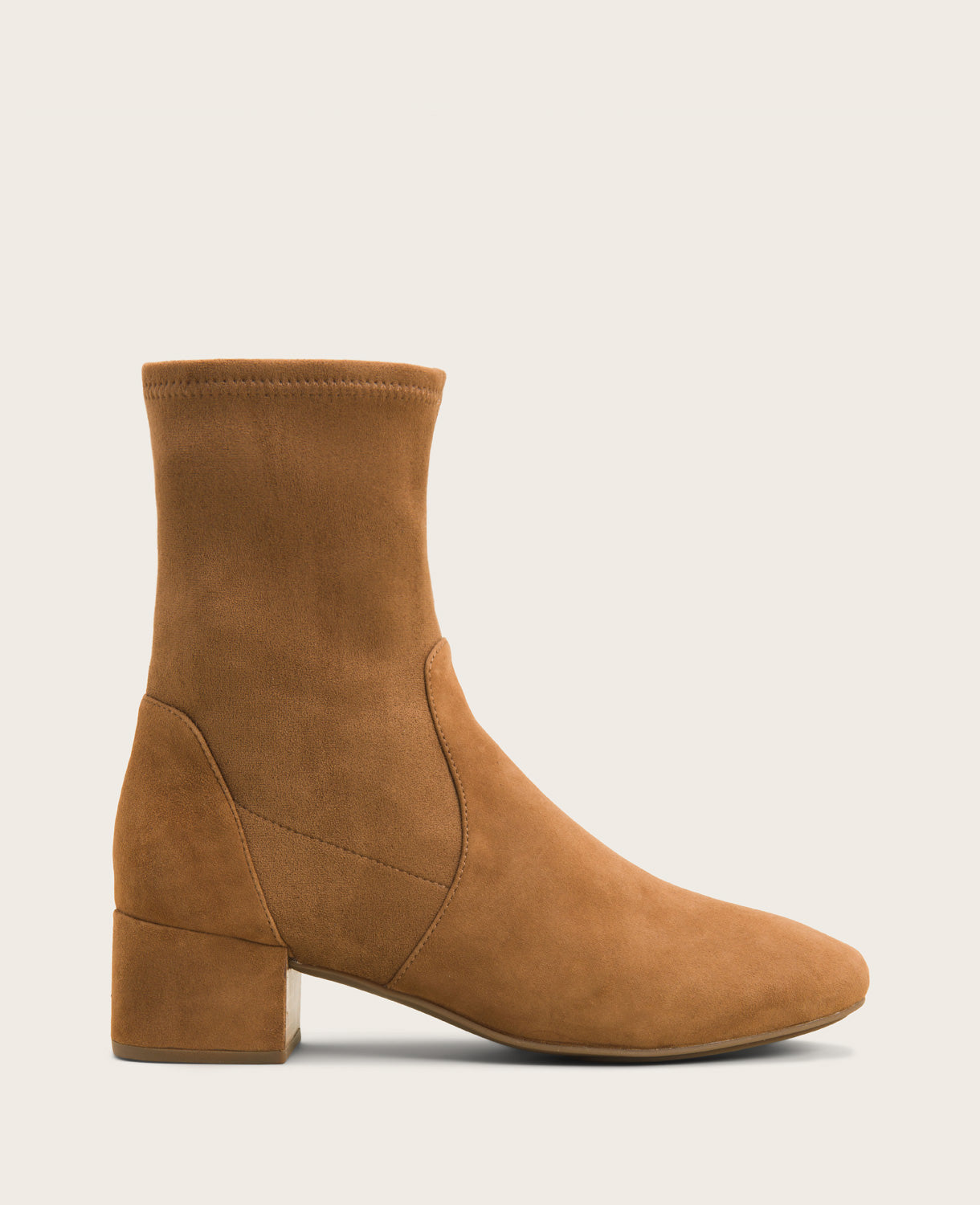 GENTLE SOULS - Ella Micro Suede Stretch Bootie Cognac