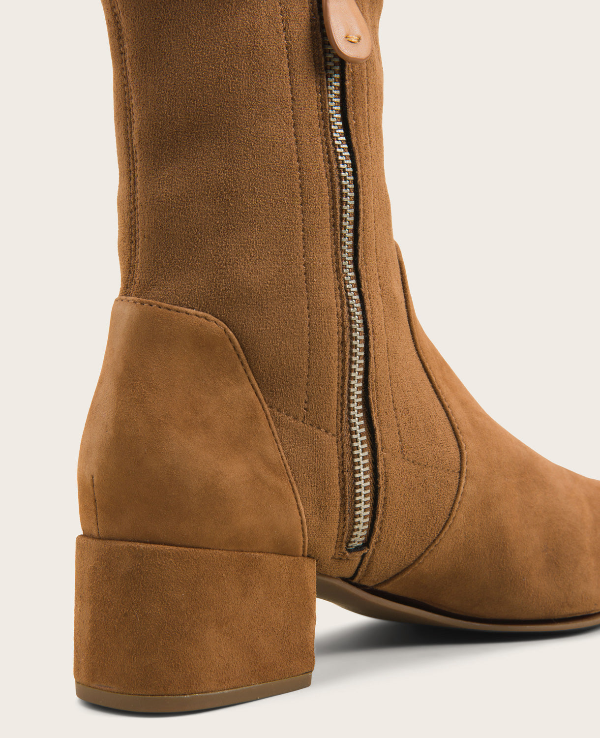 GENTLE SOULS - Ella Micro Suede Stretch Bootie Cognac