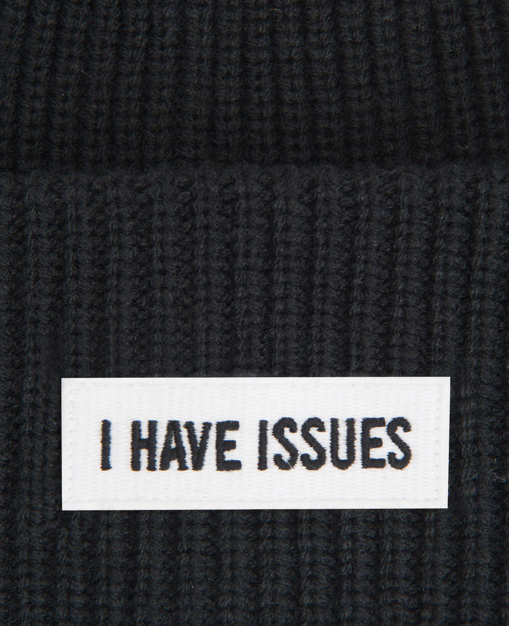 Site Exclusive! I Have Issues Beanie Black