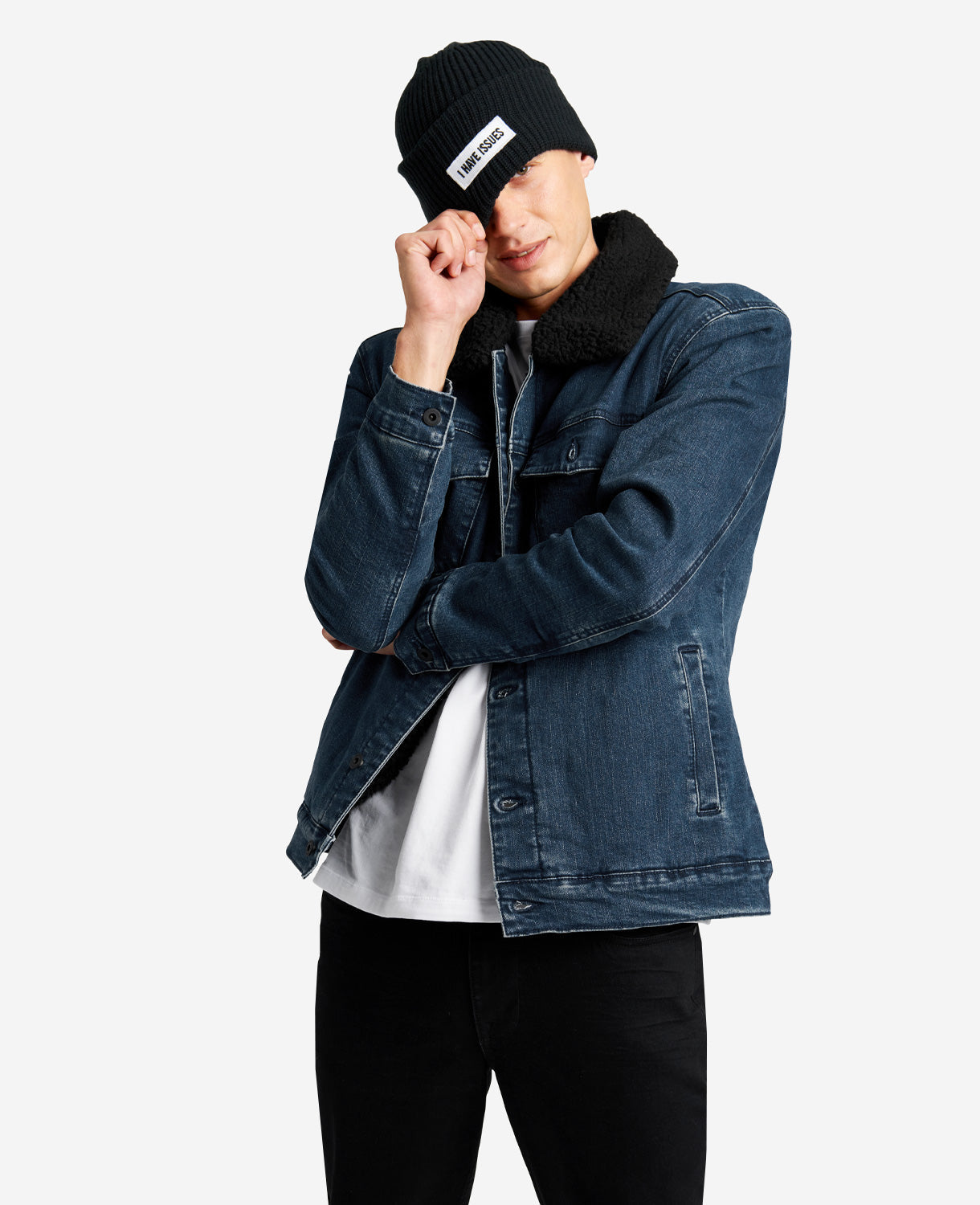 Site Exclusive! I Have Issues Beanie Black