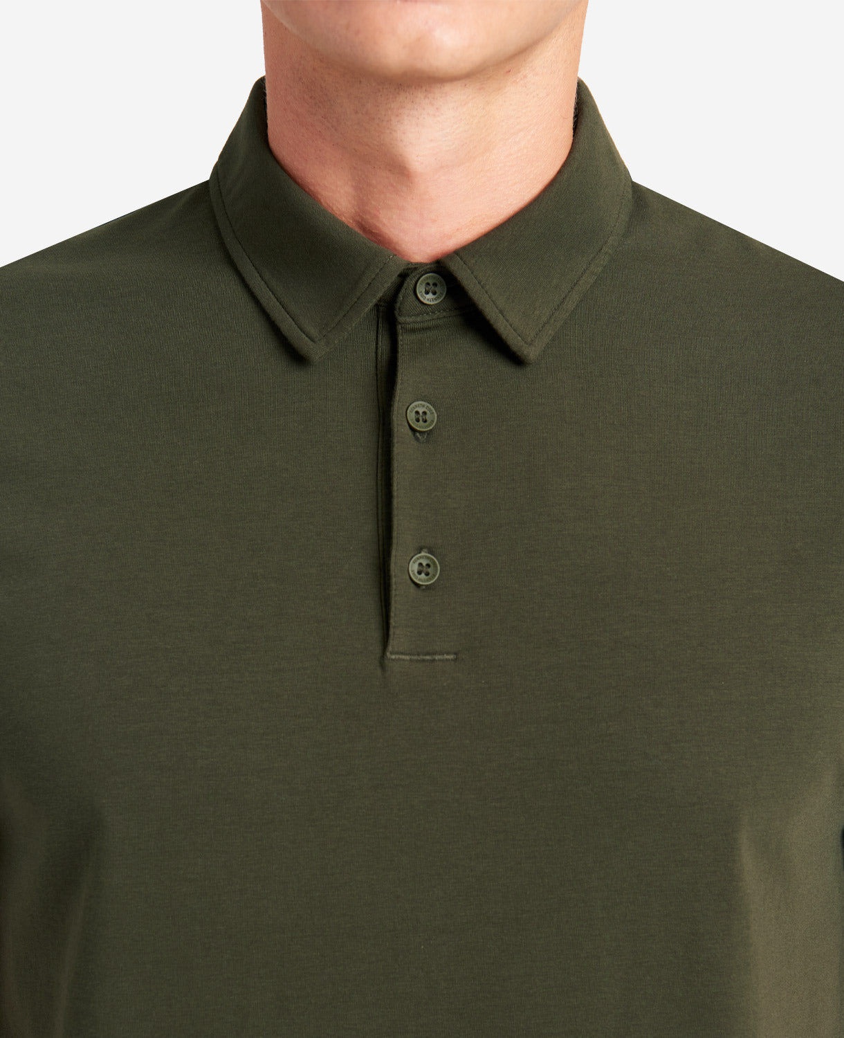 Performance Button Polo Dark Green