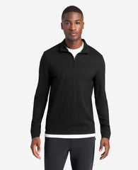 Kenneth Cole Sport Quarter-Zip Knit Pullover Black